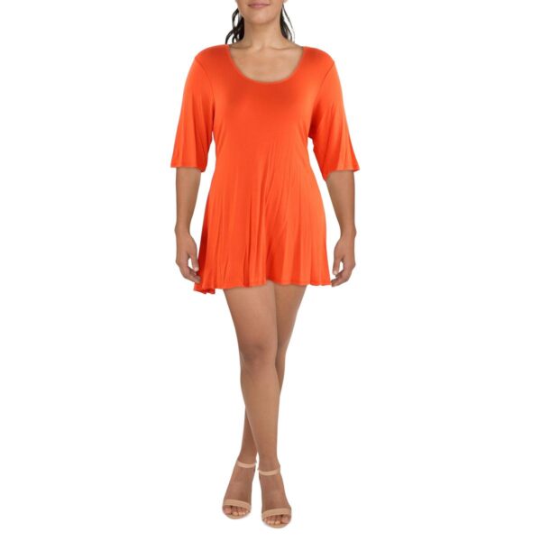 24seven Comfort Apparel Womens Open Chest Mini Mini Dress