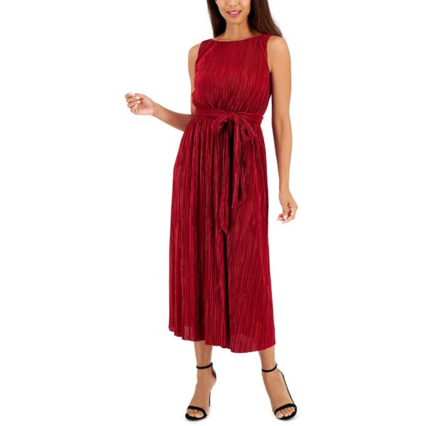 Anne Klein Womens Pleated Summer dress Midi Dress