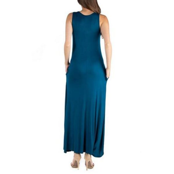 24seven Comfort Apparel Womens Plus Midi Sleeveless Midi Dress - Image 2