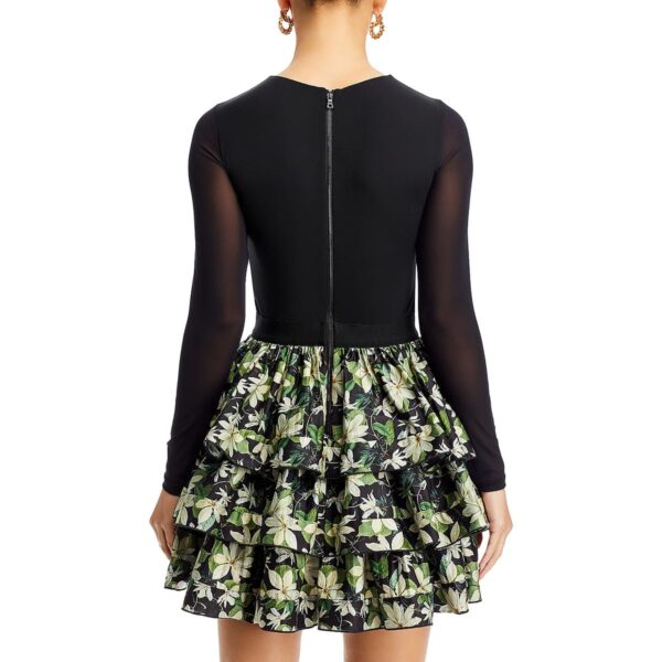 Alice and Olivia Womens Chara Sheer Ruffled Mini Dress - Image 2