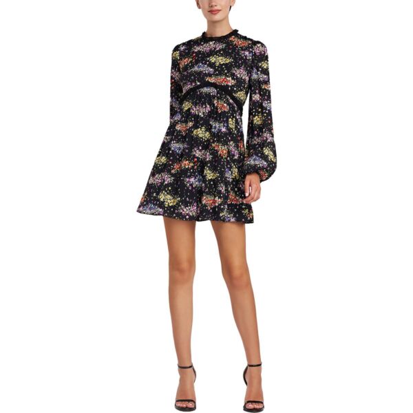 Amur Womens Above Knee Floral Print Mini Dress - Image 4